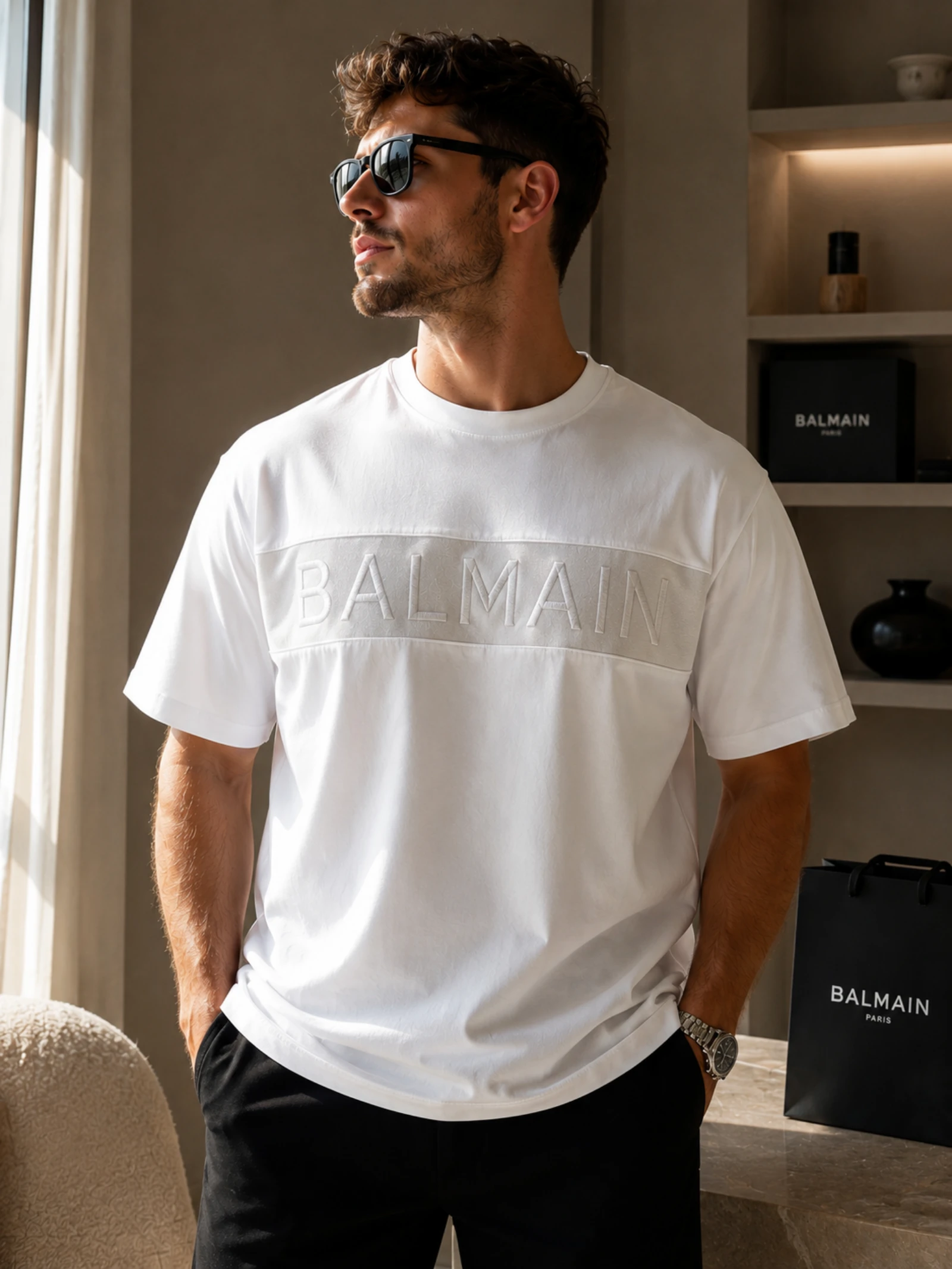 Camiseta branca premium XXL 100% algodão – photo 2